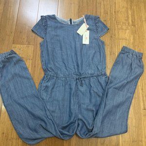 Vineyard Vines Girl's chambray Jumpsuit size 14